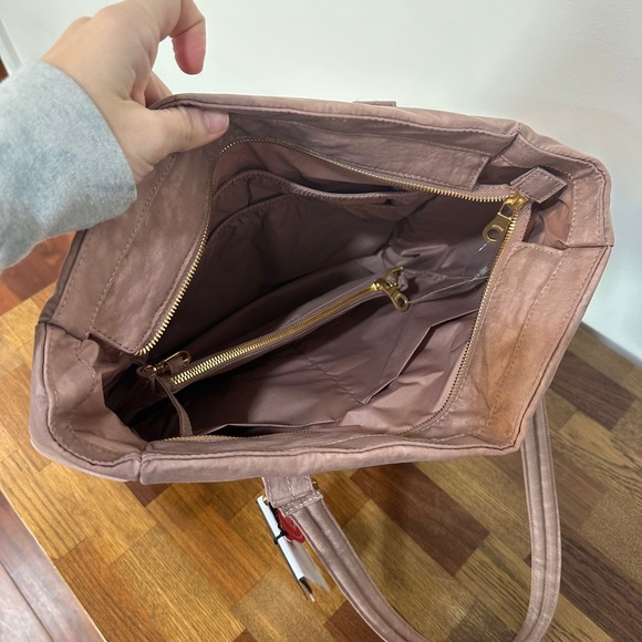 Herschel Orion Tote Ash Rose Large Shoulder Bag Travel Nylon NWT Pocket Cosmetic - Picture 6 of 9